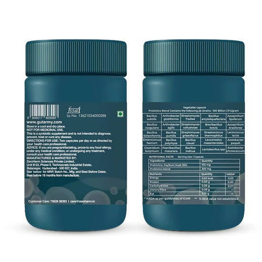 Zeroharm Gut Army - Prebiotic & Probiotic Capsules - Grab2buy