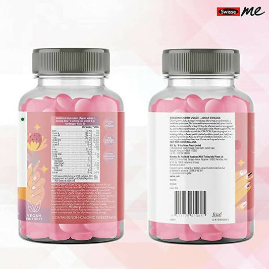 Swisseme Biotin Gummies With Vitamin B12, C & E For Healthy Hair & Nails - Grab2buy