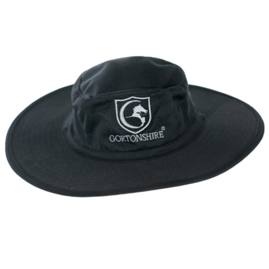 Gortonshire Cricket Panama Hat (Large, Black) 