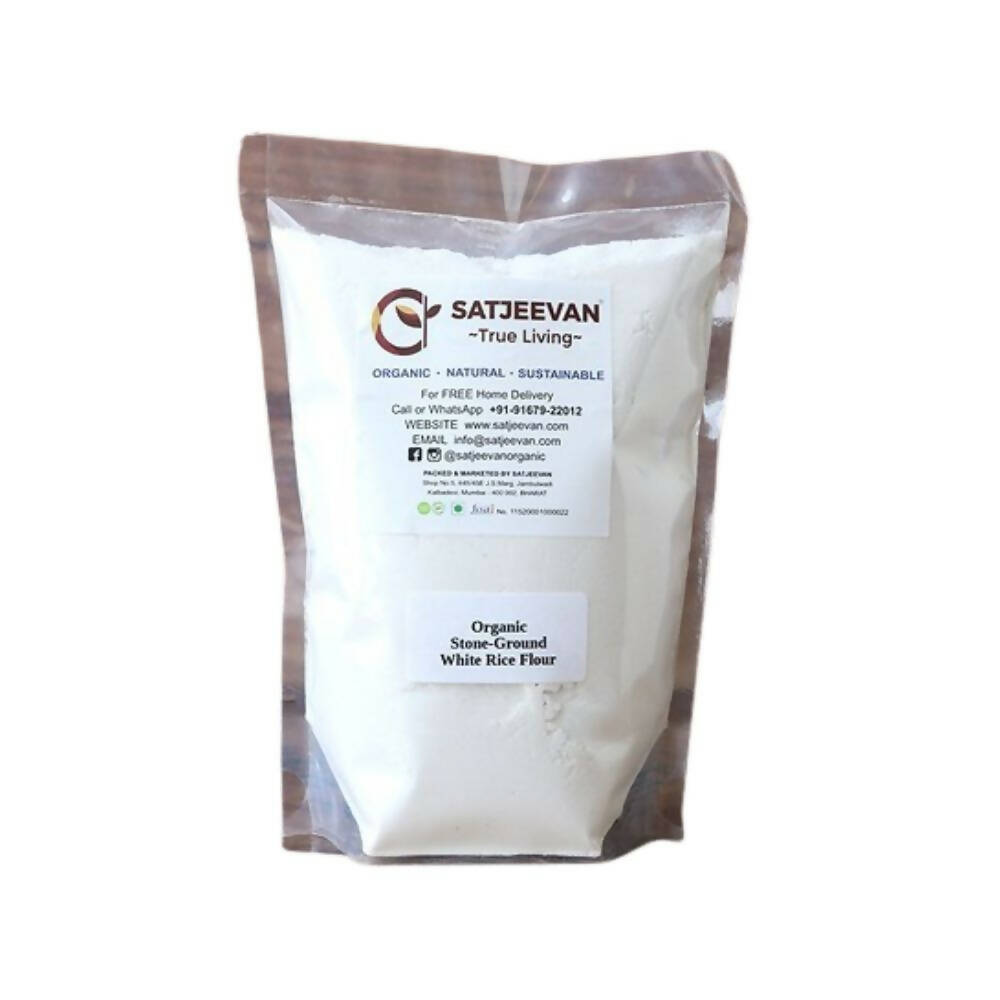 Satjeevan Organic Stone-Ground White Rice Flour - Grab2buy