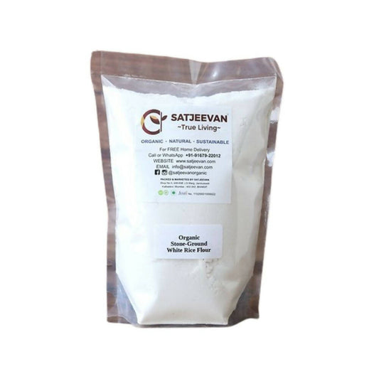 Satjeevan Organic Stone-Ground White Rice Flour - Grab2buy