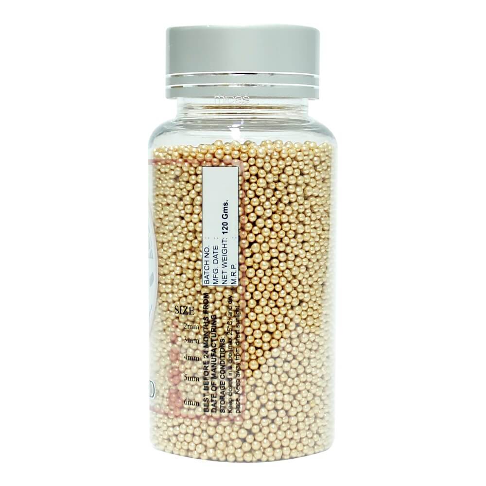 Confect English Gold Disco Balls Sprinkles 2 MM