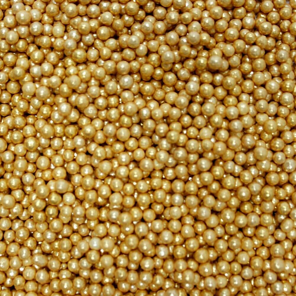 Confect English Gold Disco Balls Sprinkles 3 MM