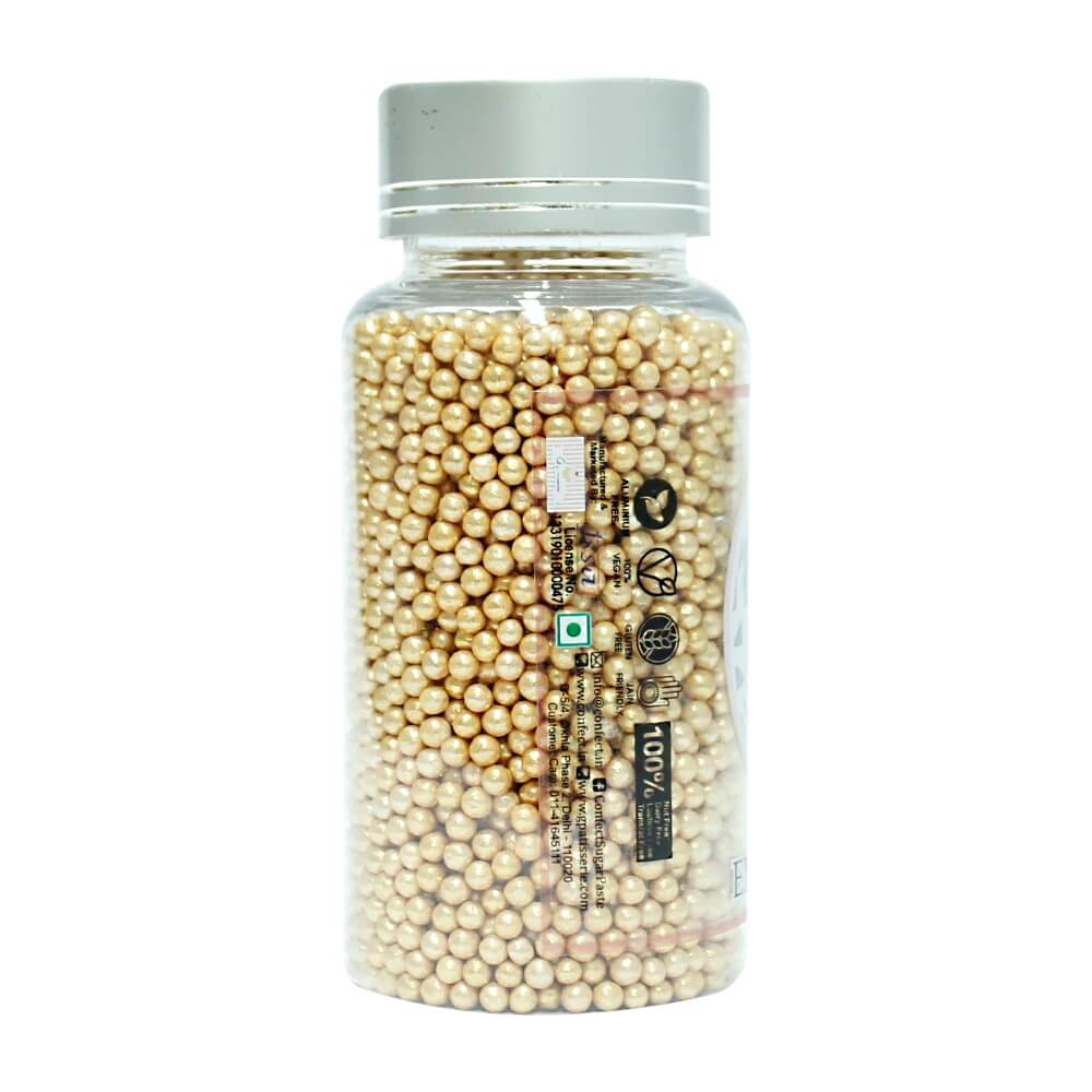 Confect English Gold Disco Balls Sprinkles 3 MM