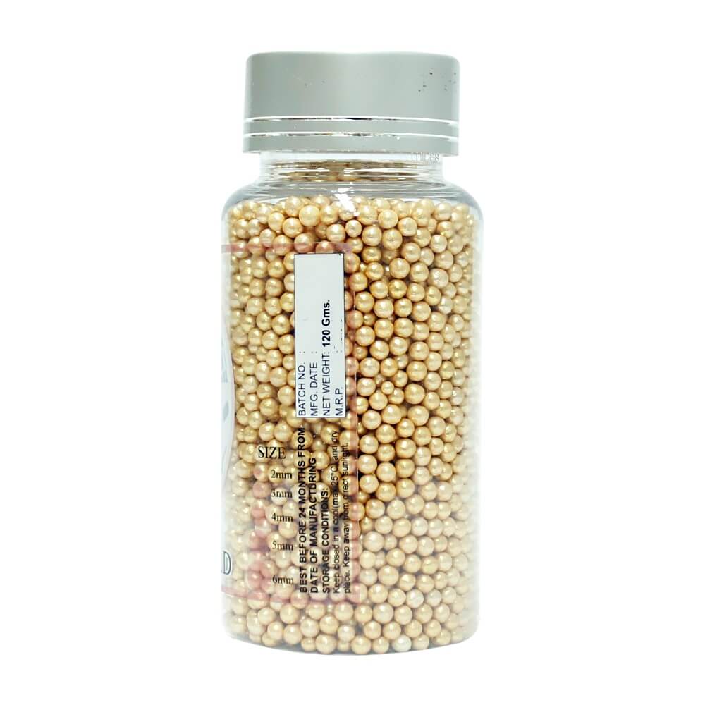Confect English Gold Disco Balls Sprinkles 3 MM