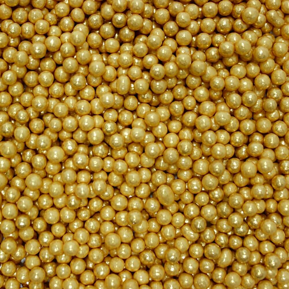 Confect English Gold Disco Balls Sprinkles 5 MM