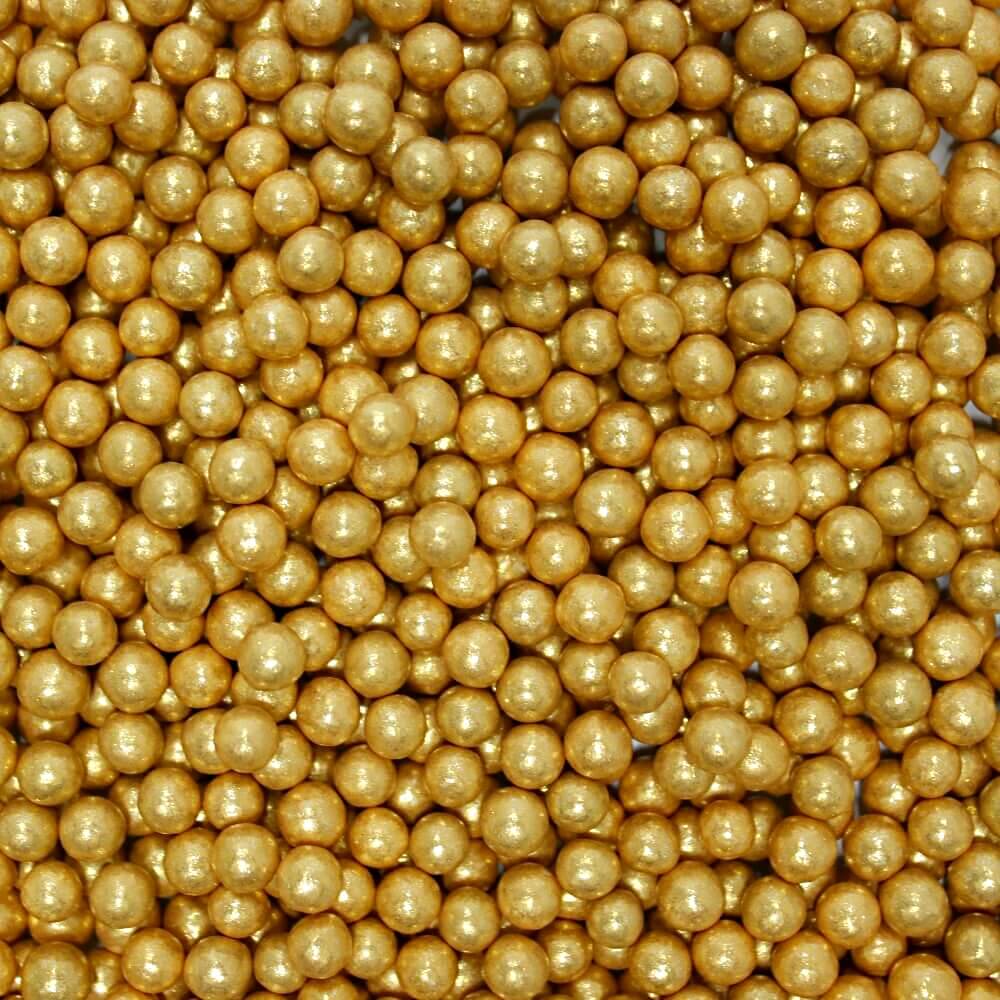 Confect English Gold Disco Balls Sprinkles 6 MM