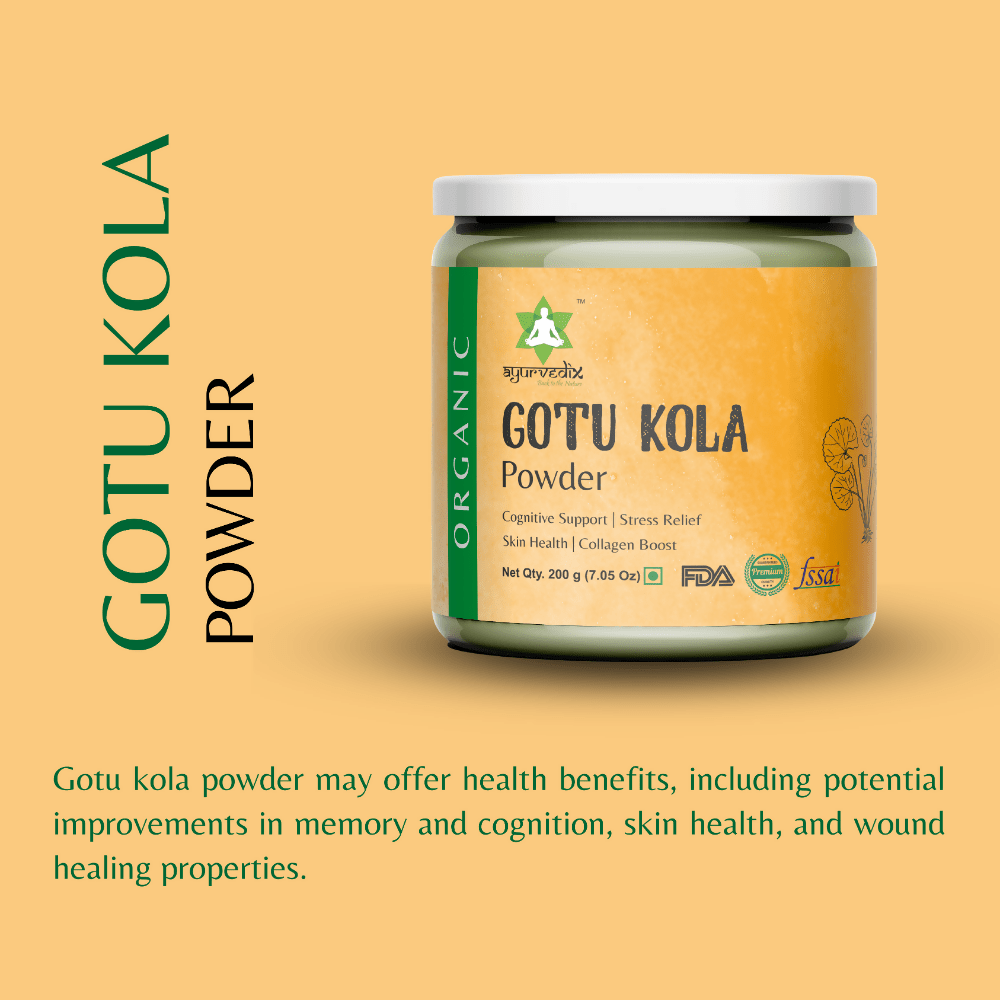 Ayurvedix Organic Gotu Kola Leaf Extract Powder - Grab2buy