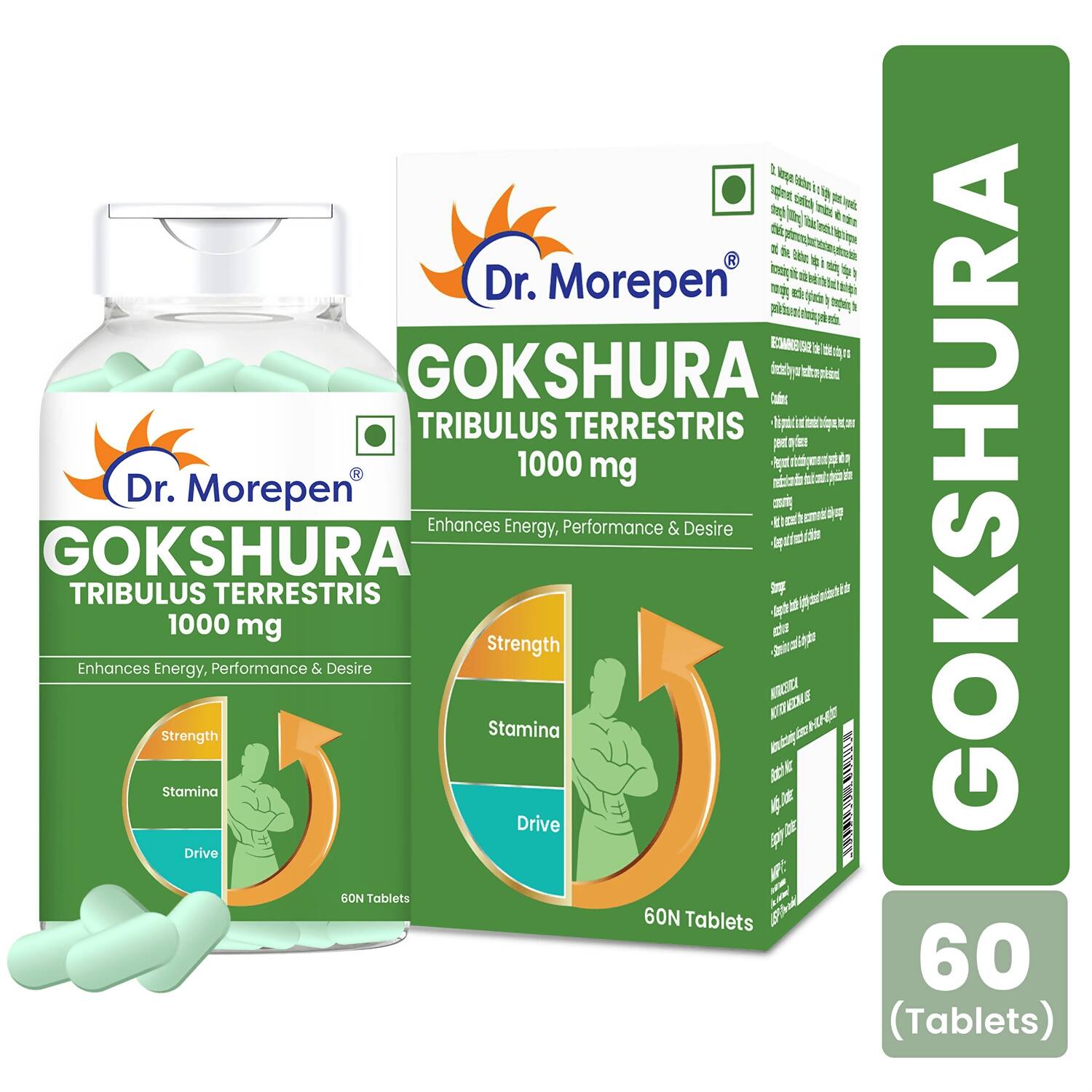 Dr. Morepen Gokshura and Testo Boost Tablets Combo for Men 