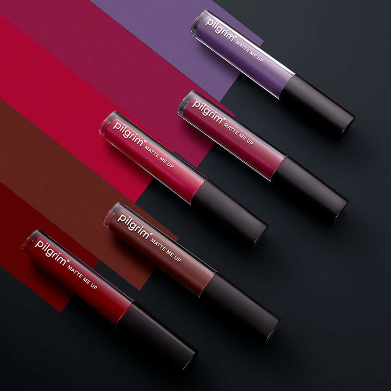 Pilgrim Liquid Matte Lipstick with Hyaluronic Acid - Kinky Pink - Grab2buy