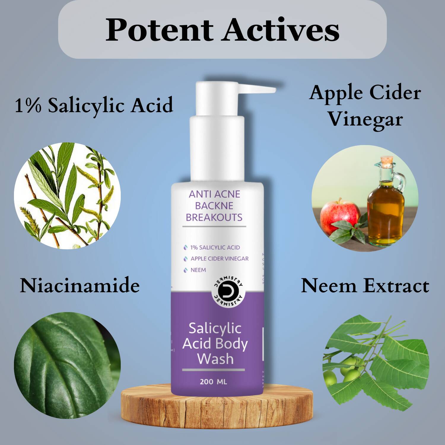 Dermistry Salicylic Acid Body Wash & Face Serum 