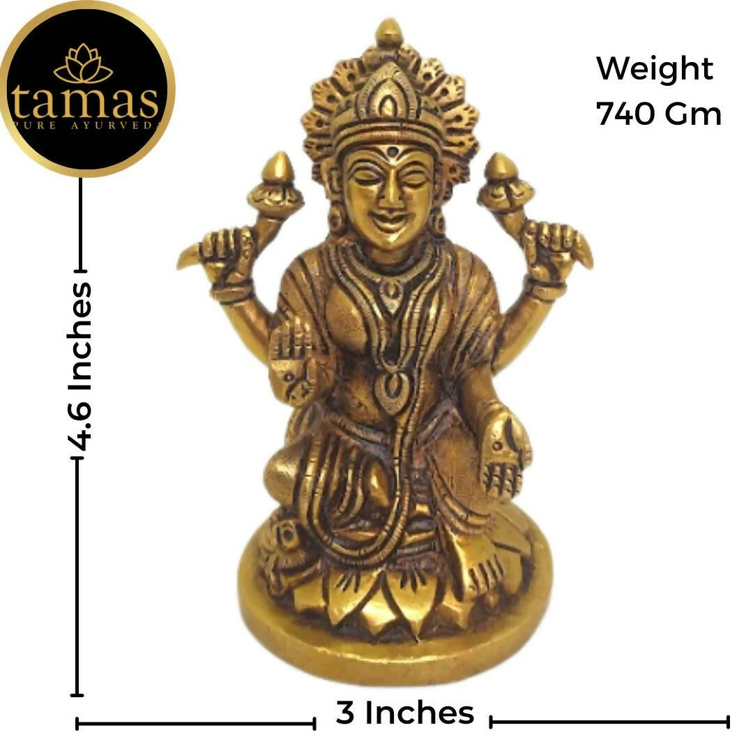 Tamas Brass Lord Ganesh Lakshmi Statue (Golden) - Grab2buy
