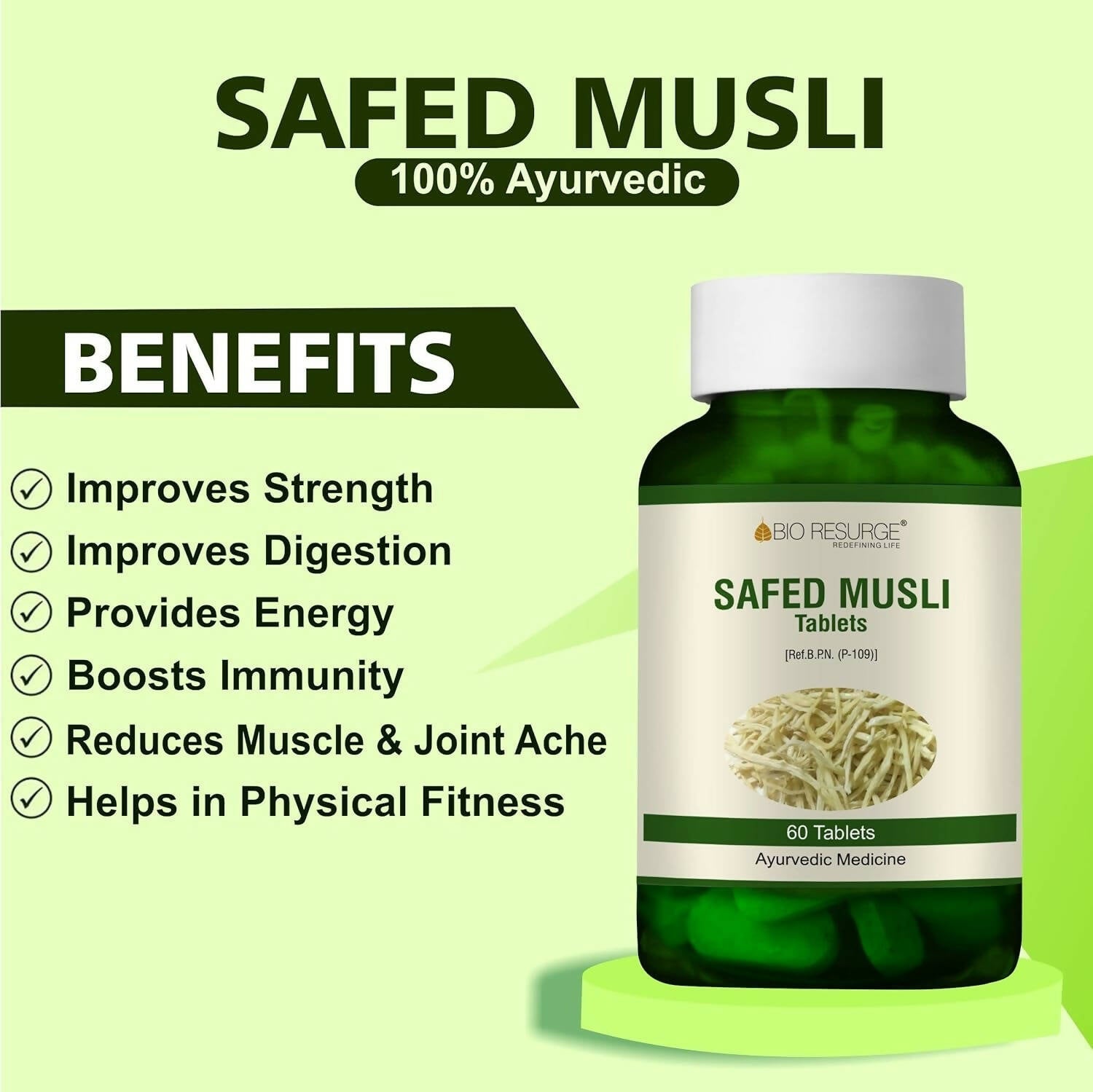 Bio Resurge Life Safed Musli Tablets - Grab2buy