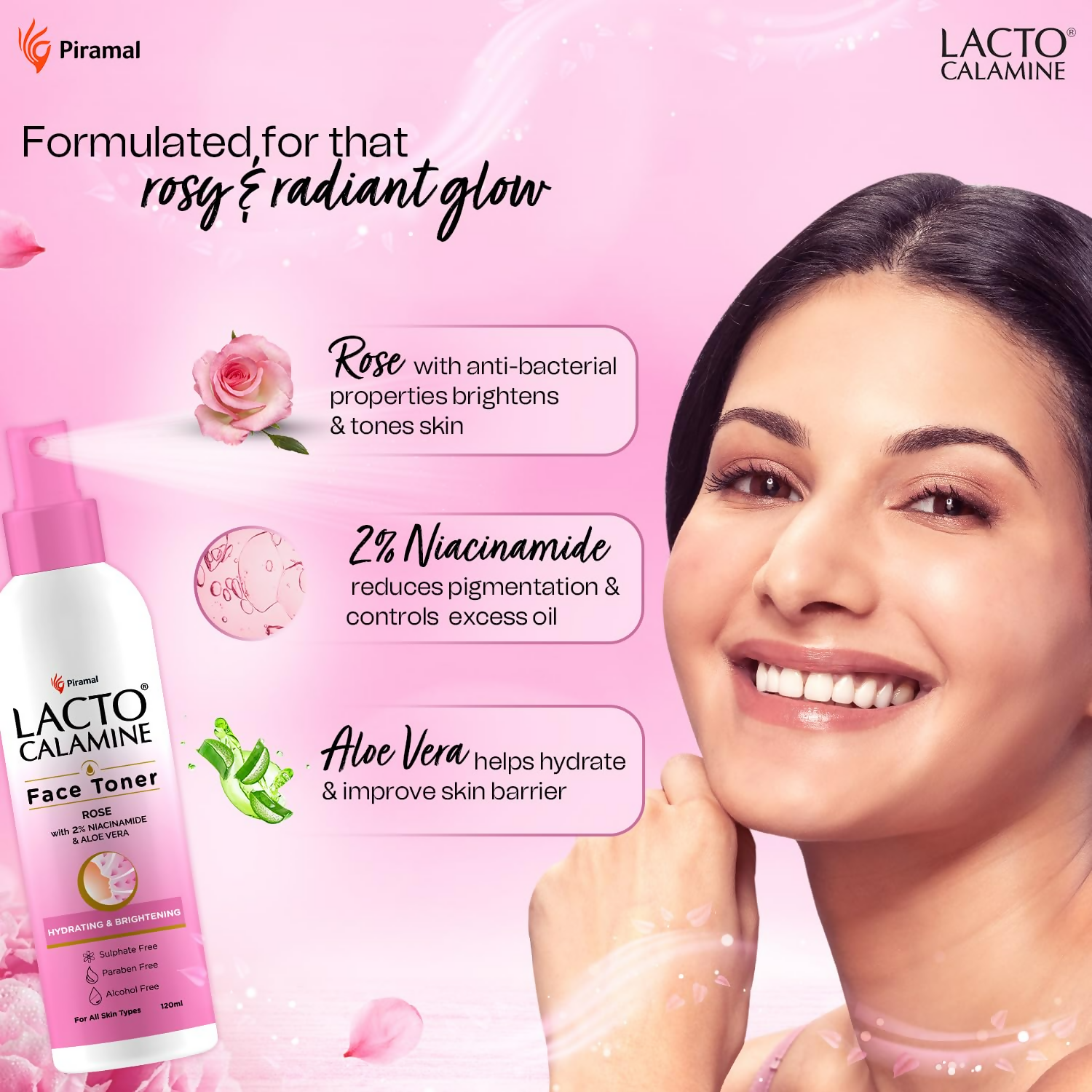 Lacto Calamine Rose Water Toner 