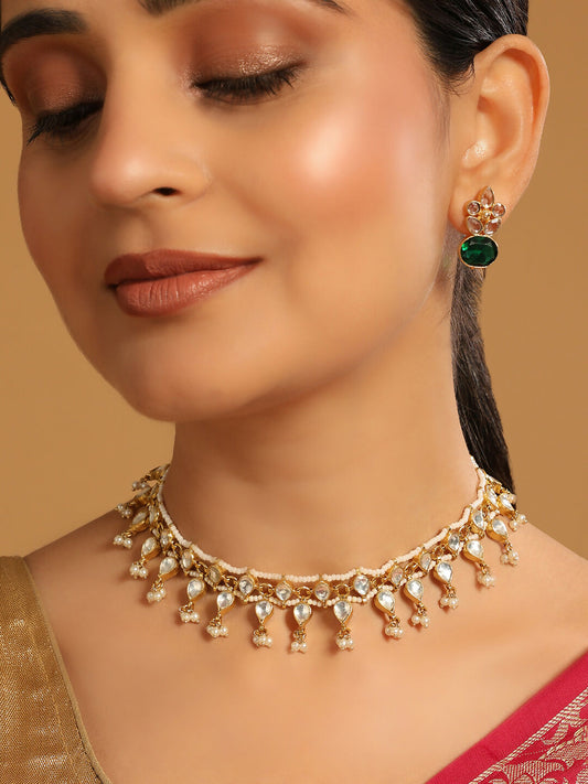 Nuyug 22K Gold Plated Regal Kundan & Pearl Matha Patti | Grab2Buy