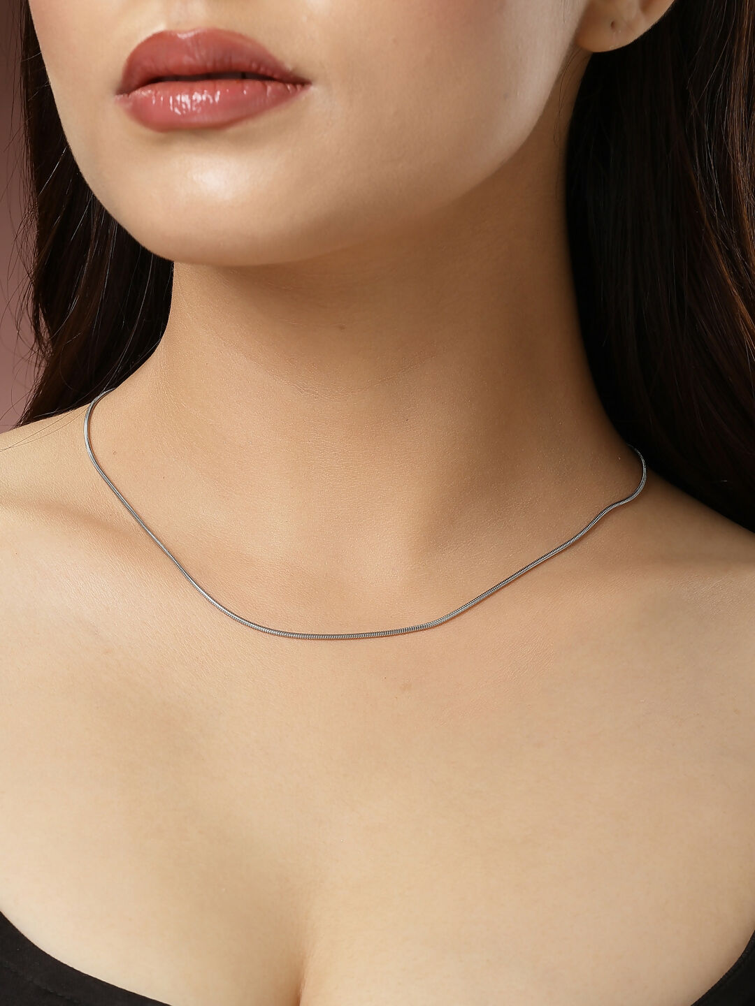 NVR Women's Set of 2 Silver & Gold Rhodium-Plated Minimal Chain 