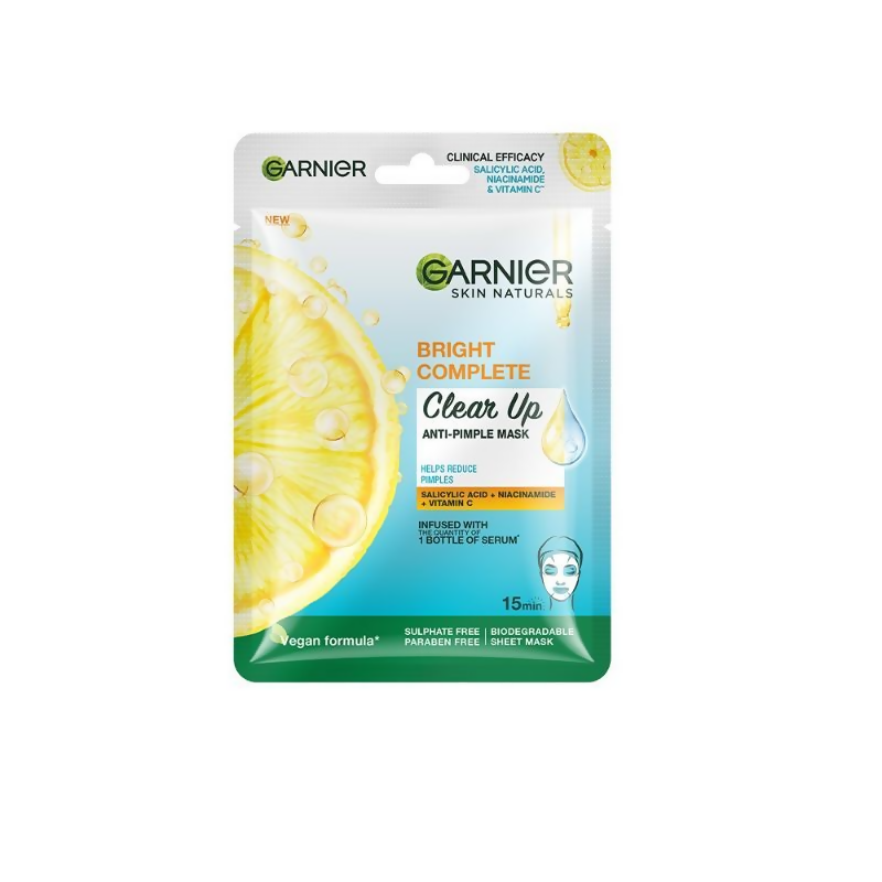 Garnier Bright Complete Anti Pimple Sheet Mask 