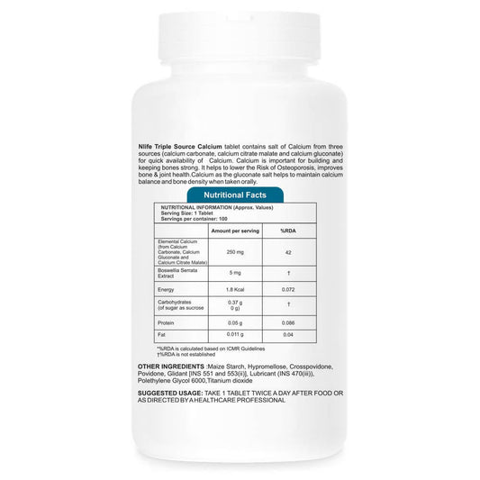 NLife Triple Source Calcium Tablets 