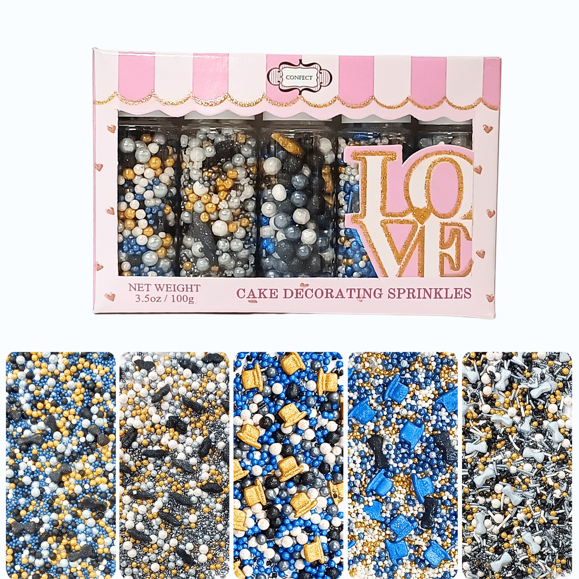 Confect Black, Blue & White | (01) Father's Day Sprinkles