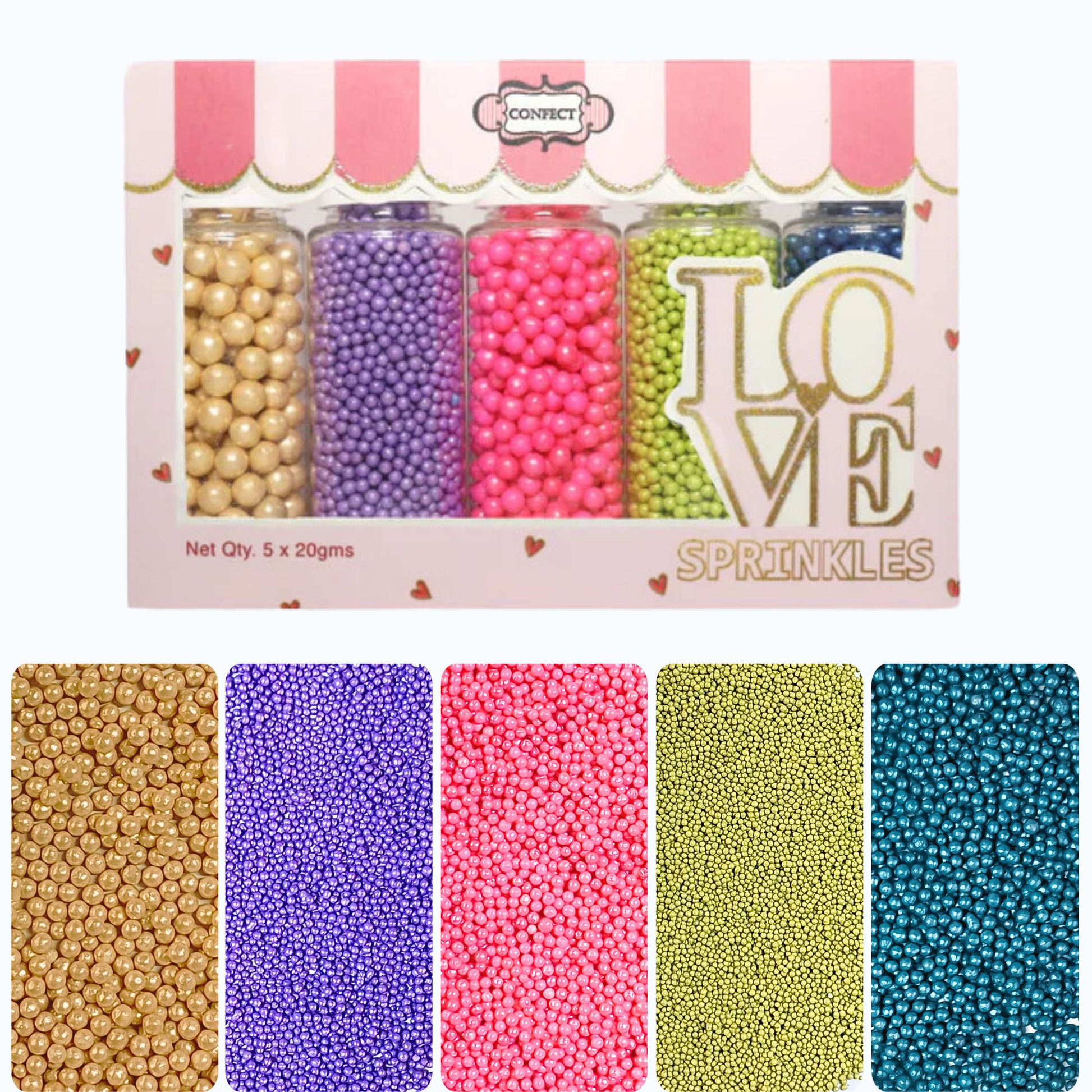 Confect Tropical Treat Disco Balls Assorted Sprinkles (DB-02)