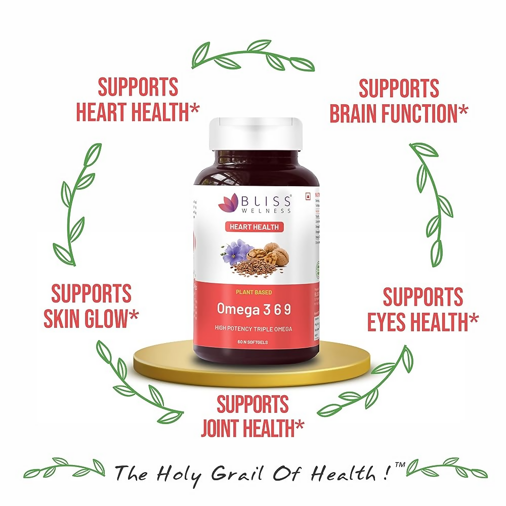 Bliss Welness Omega 3 6 9 Softgel Capsules - Grab2buy