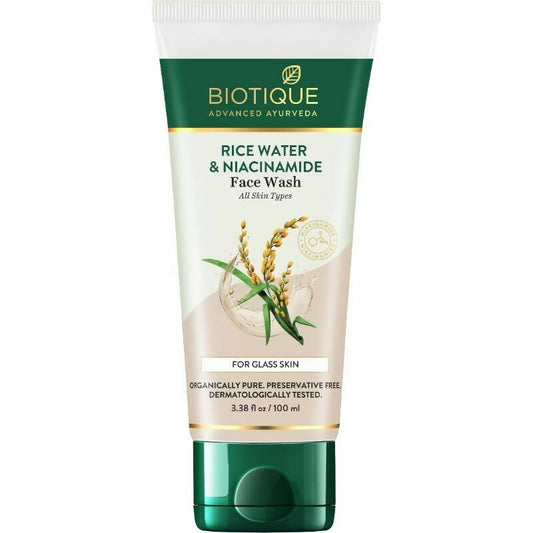 Biotique Advanced Ayurveda Rice Water & Niacinamide Gel Face Wash - Grab2buy