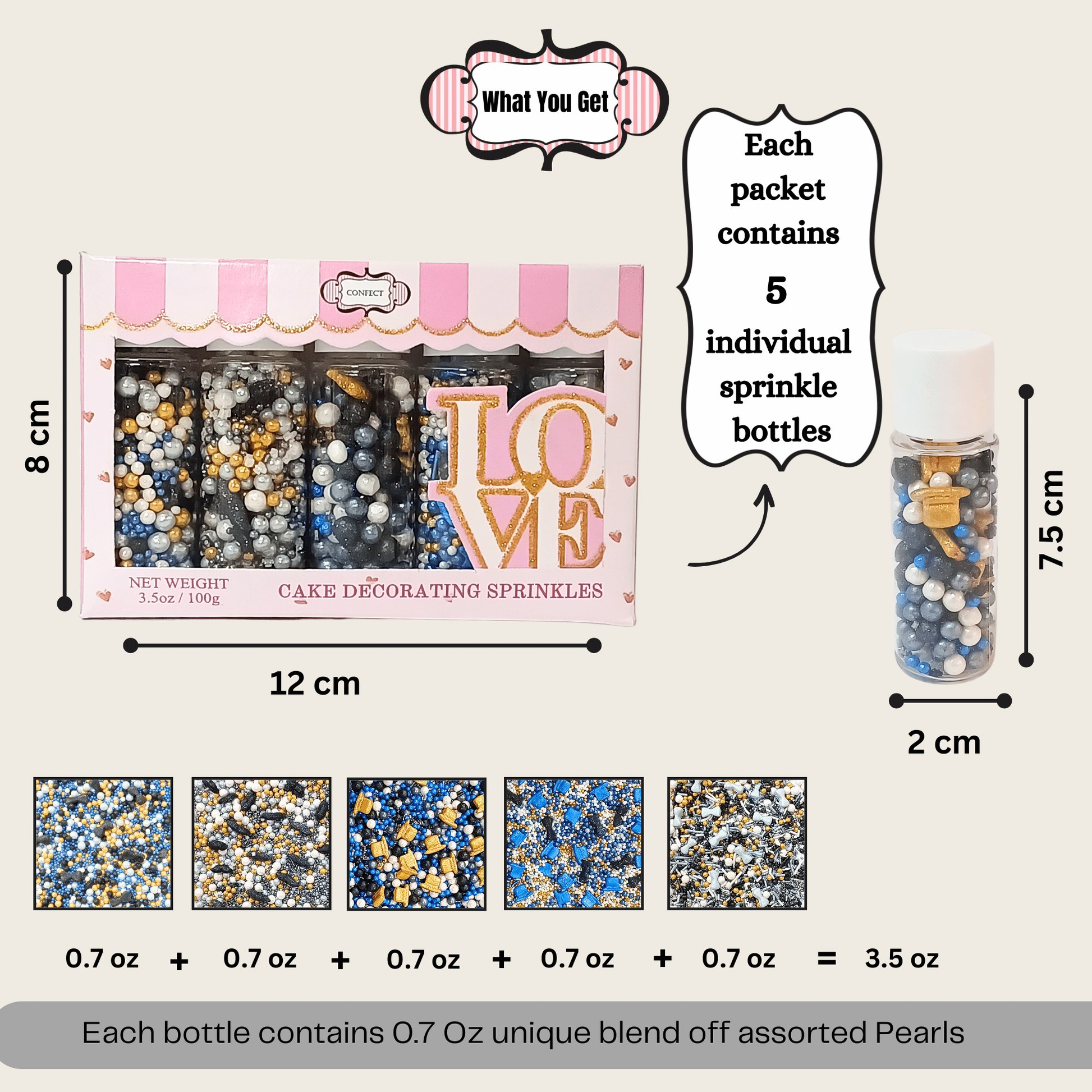 Confect Black, Blue & White | (01) Father's Day Sprinkles