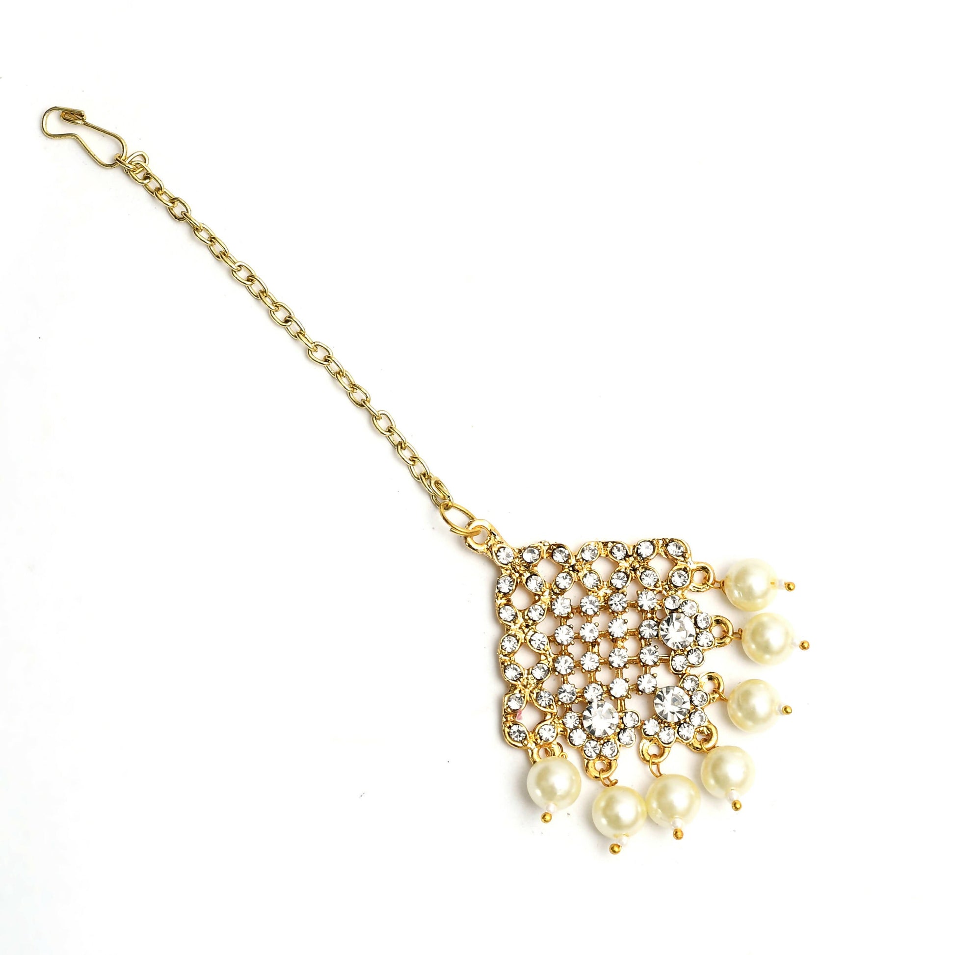 Mominos Fashion Johar Kamal Traditional Rajwadi Design Heavy Golden Necklace Set - Grab2buy