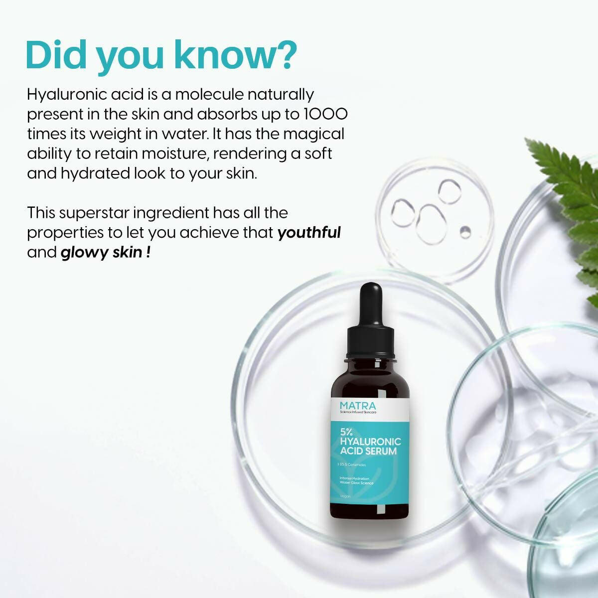 Matra 5% Hyaluronic Acid Serum For Skin Hydration, Anti-Aging & Glowing Skin
