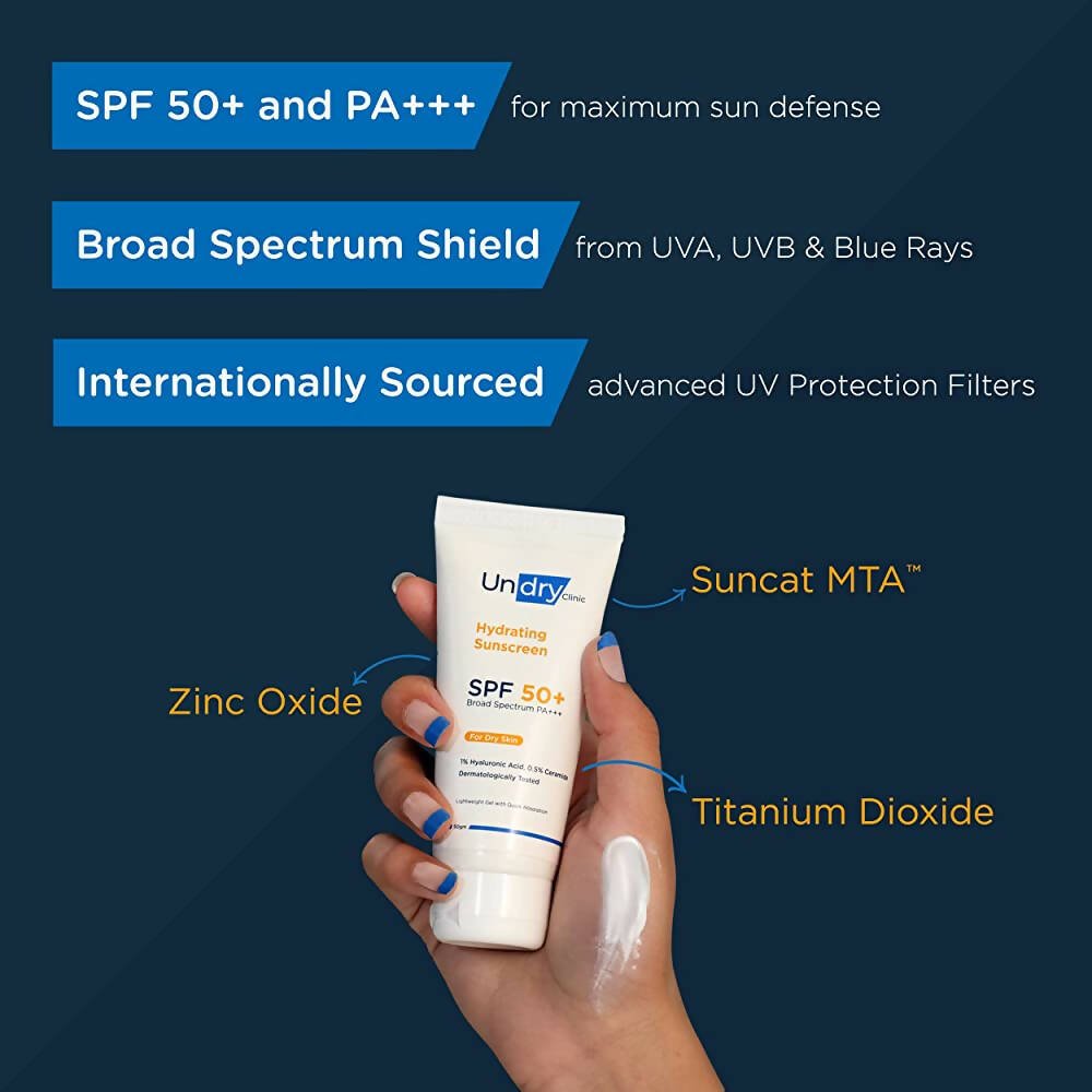 Undry Hydrating Sunscreen SPF 50+ for Dry Skin  Grab2Buy Undry Grab2Buy