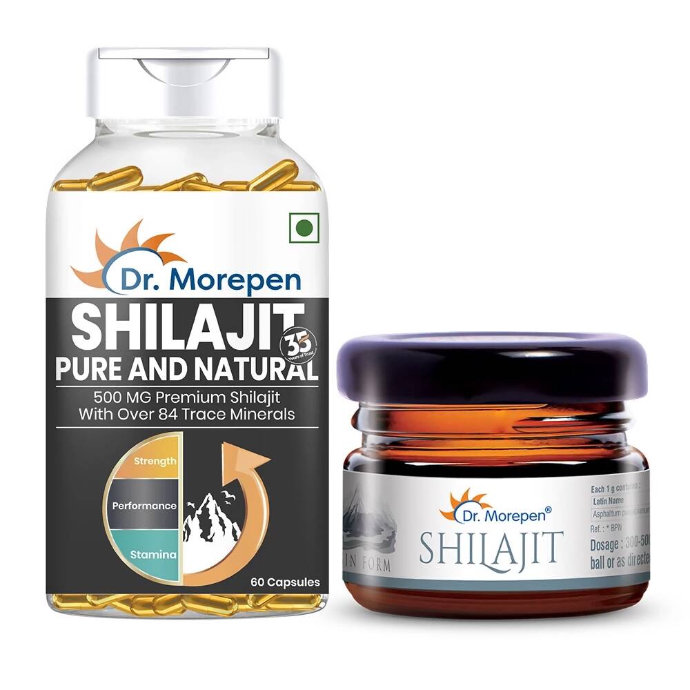 Dr. Morepen Natural & Pure SJ Resin and SJ Capsules Combo 