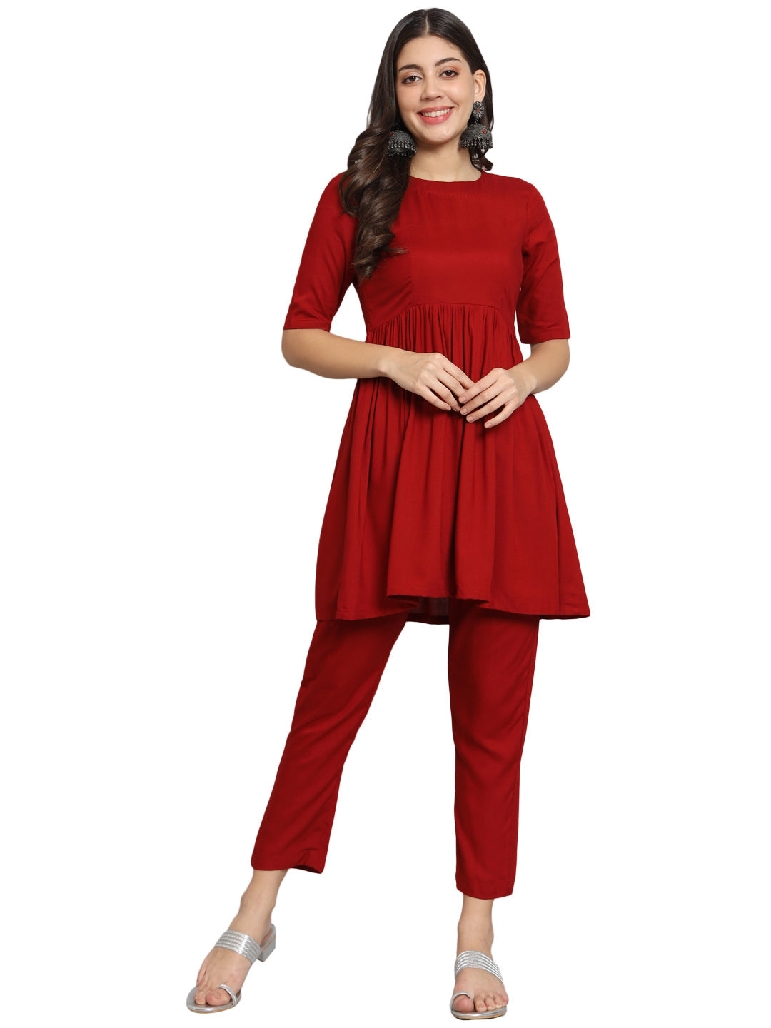 Fab Fashion Cherry Red Co-Ord set 