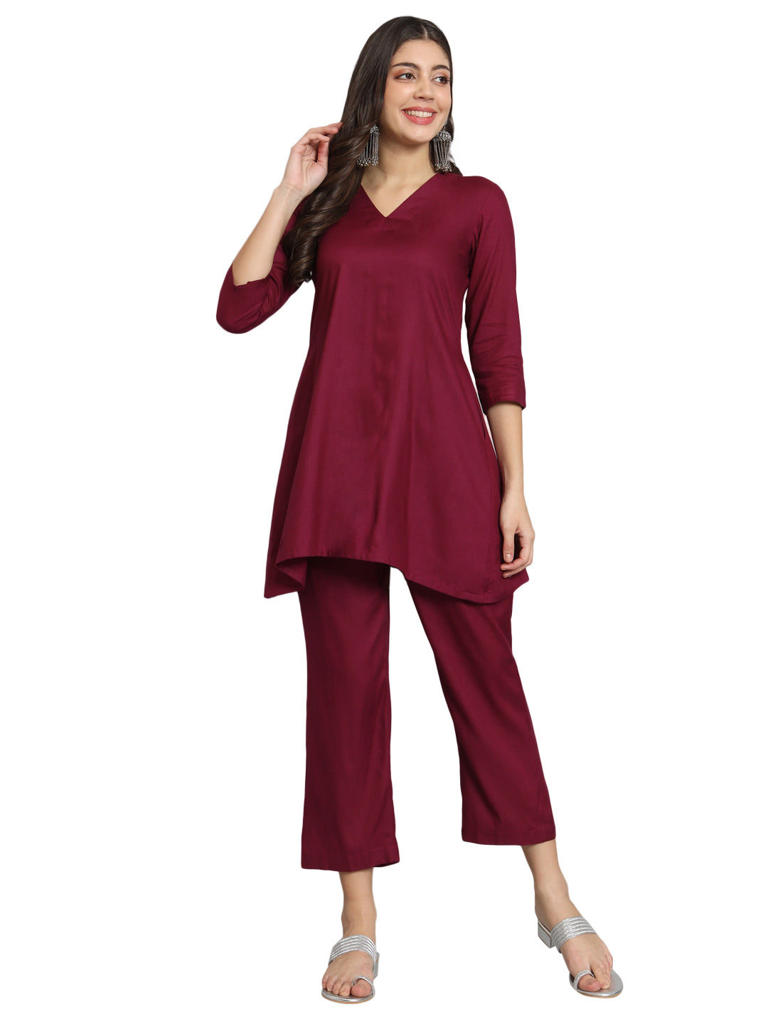 Fab Fashion Maroon Co-Ord Set 