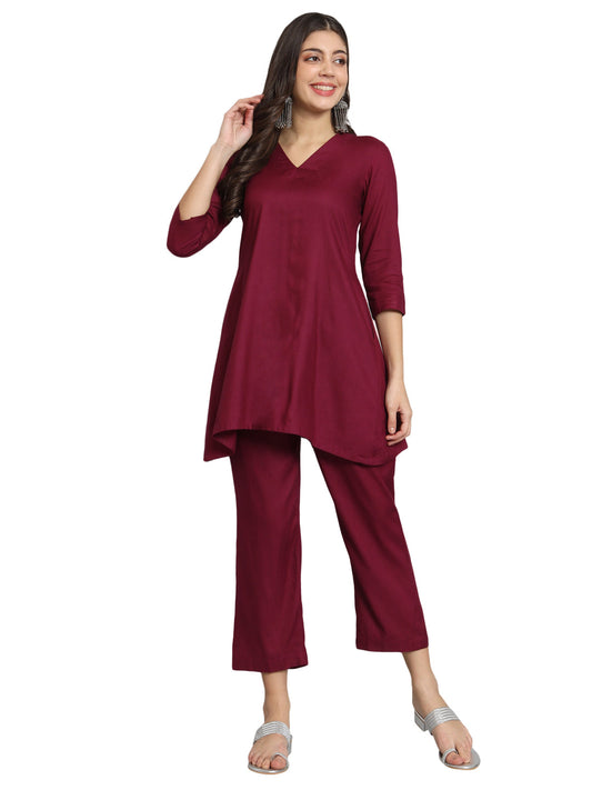 Fab Fashion Maroon Co-Ord Set 