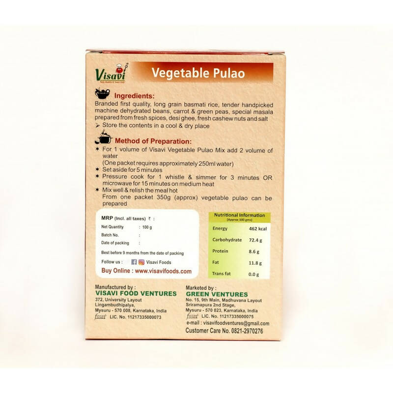 Visavi Vegetable Pulao 