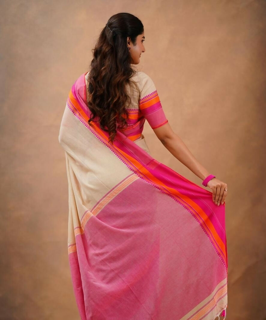 Exclusive Collection Off White Beautiful Khadi Cotton Handloom Grab2Buy 