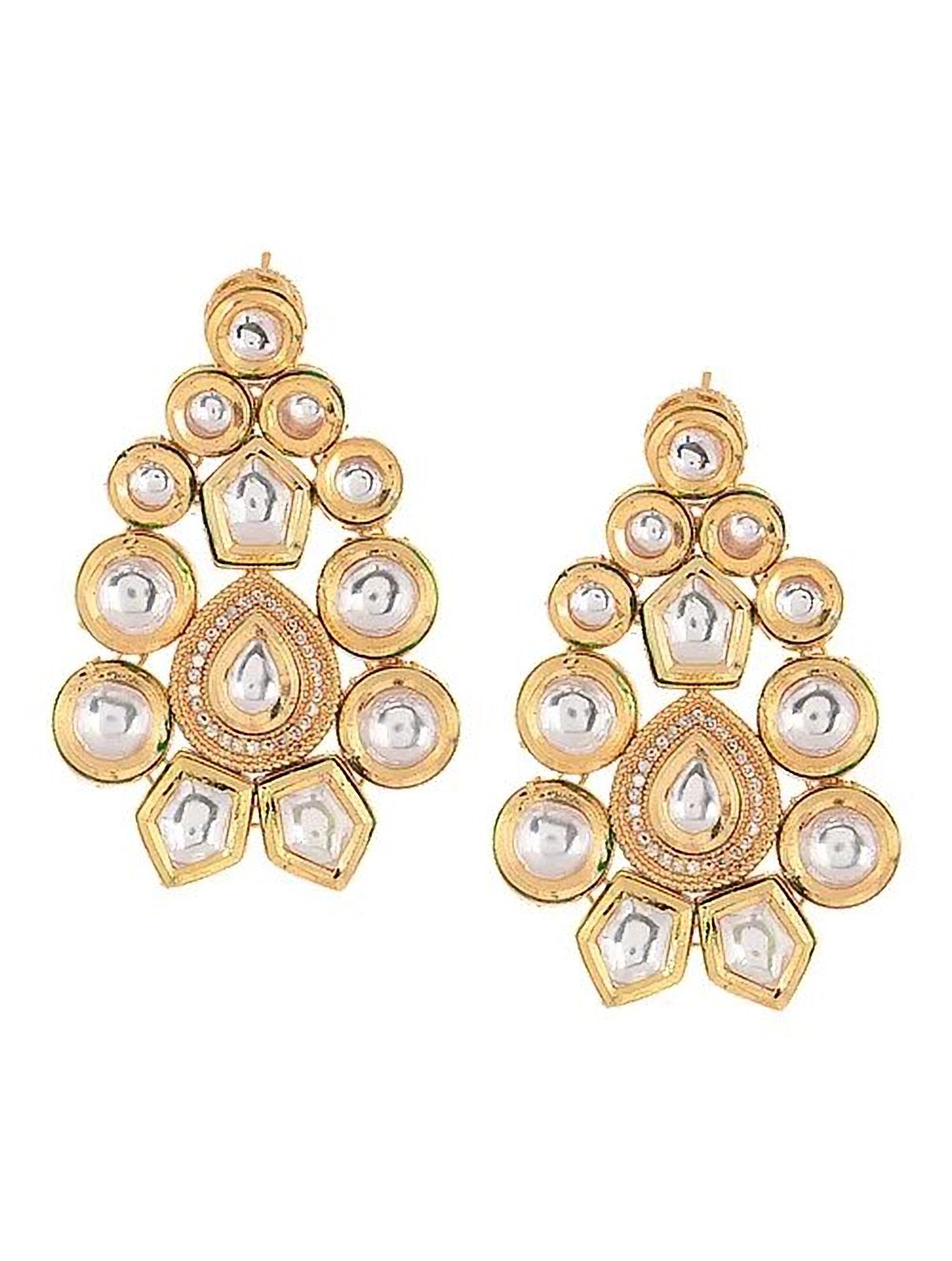 Peryl Women's Handcrafted Royal Kundan Necklace Set - Grab2buy