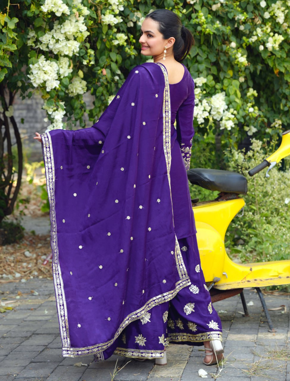 Lehenga Mart Designer Sharara Suit For Wedding-Blue