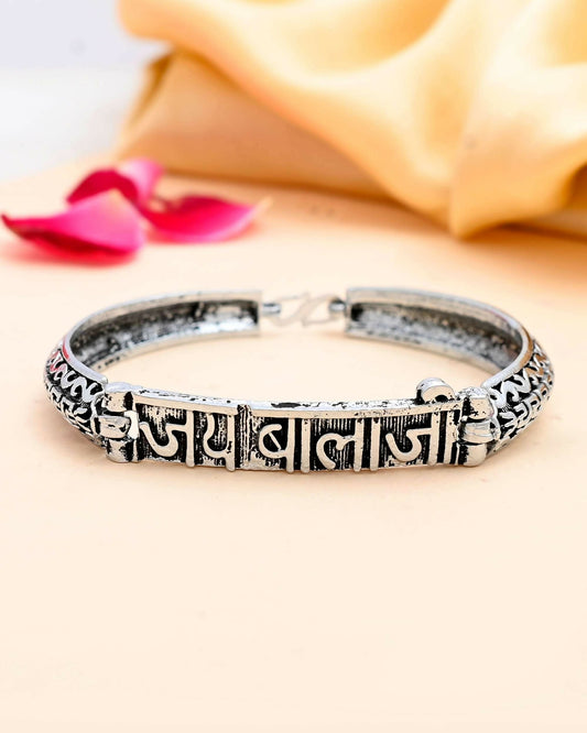 VOJ Silver Plated Kada Bracelet | Grab2Buy