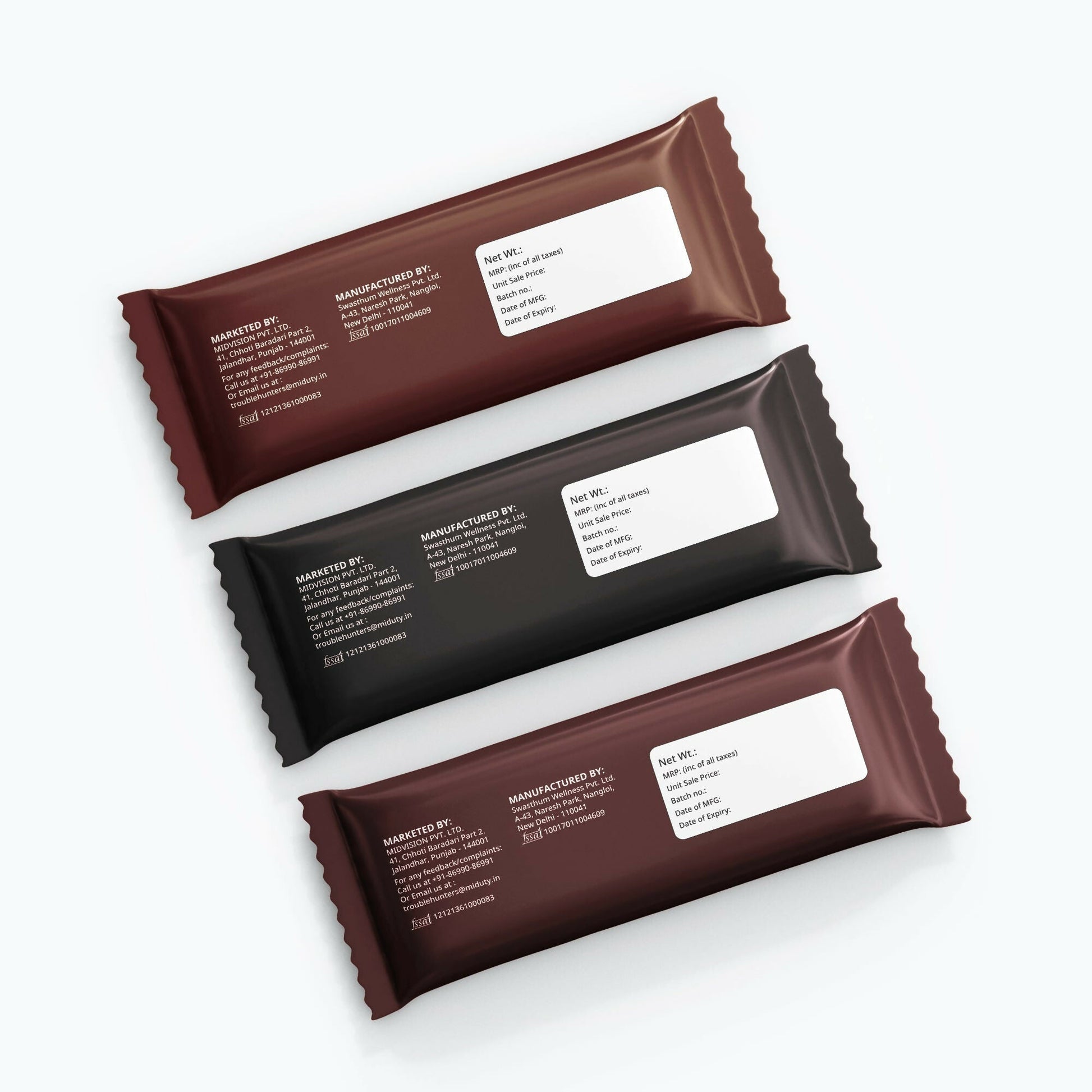 Miduty by Palak Notes Protein Bars Combo (Belgium Chocolate, Arabica Coffee and Cranberry) 