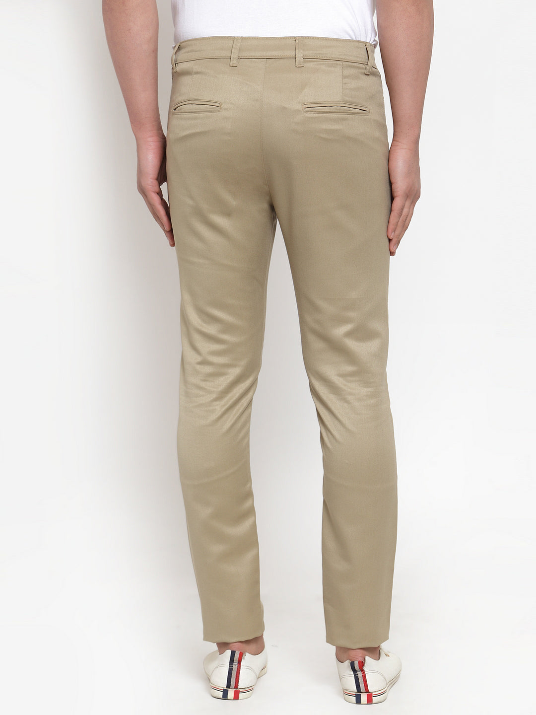 Jainish Men Beige Slim Fit Formal Trousers ( FGP 253Beigexxx ) 