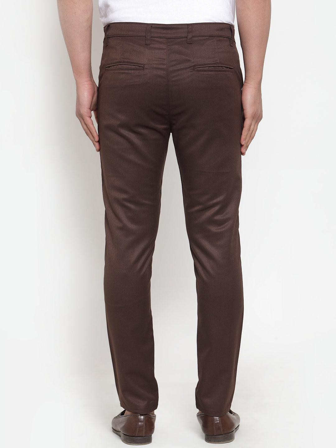 Jainish Men's Brown Solid Formal Trousers ( FGP 253Coffee ) 