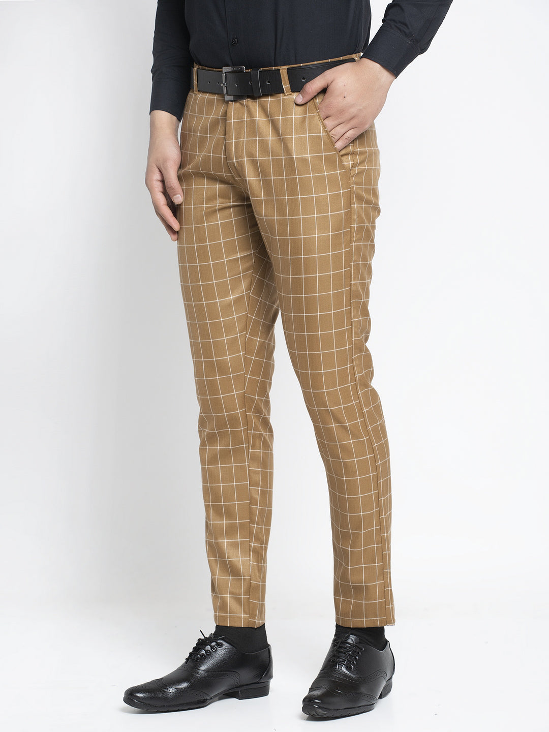 Jainish Men's Brown Formal Trousers ( FGP 260Brown ) 