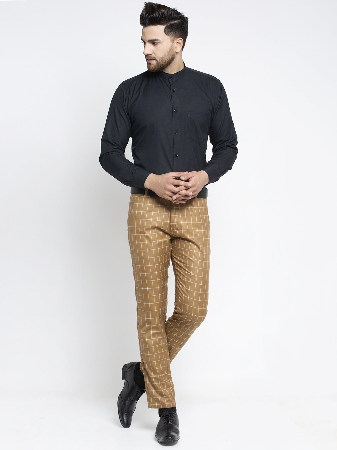 Jainish Men's Brown Formal Trousers ( FGP 260Brown ) 