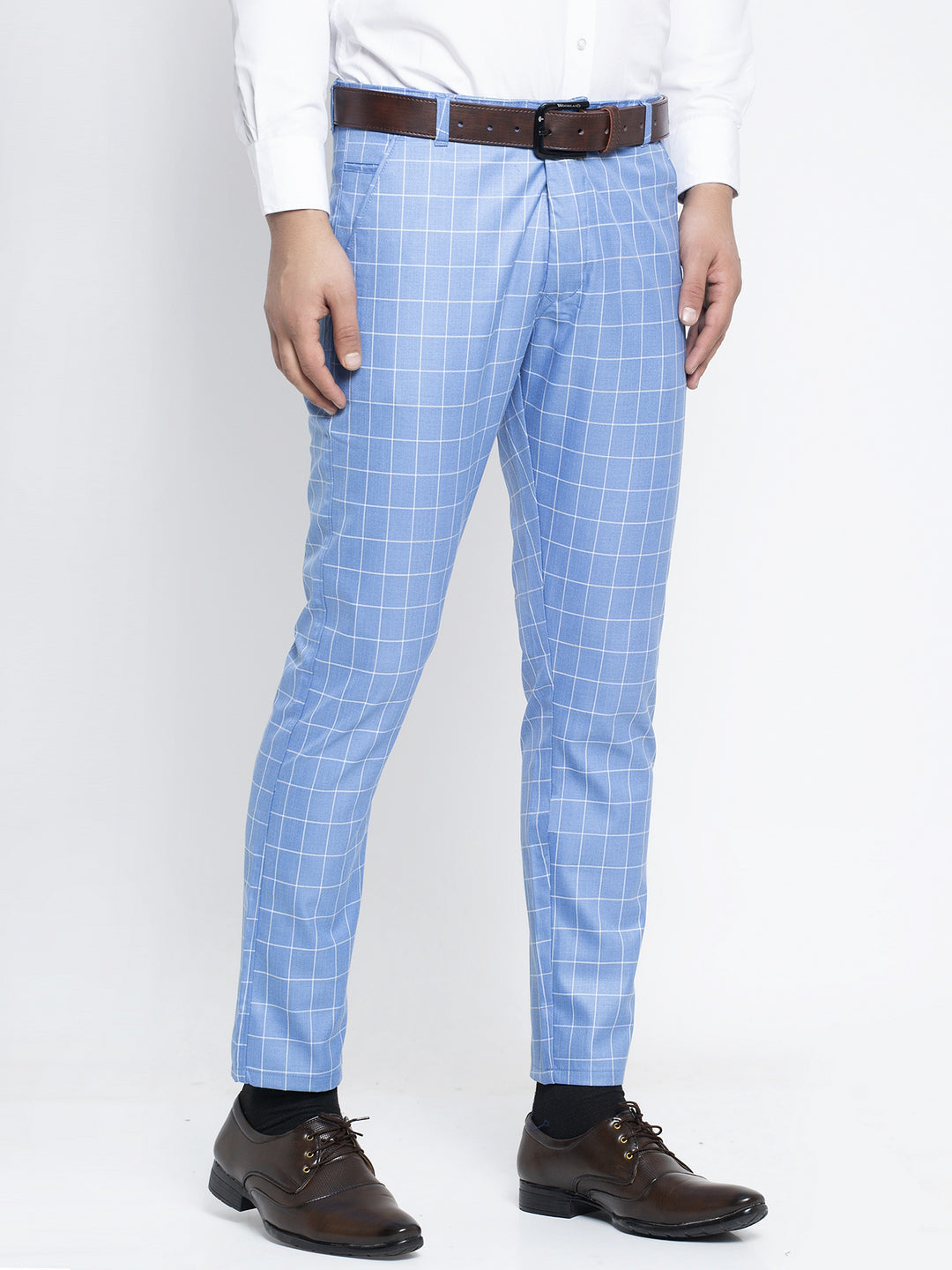 Jainish Men's Blue Formal Trousers ( FGP 260Light-Blue ) 