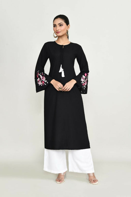 Joban Fashion Black Rayon Tunic