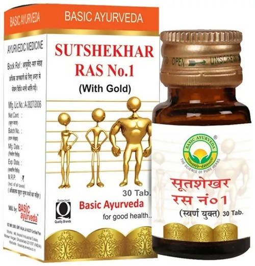 Basic Ayurveda Sutshekhar Ras No.1 (With Gold) Tablets 