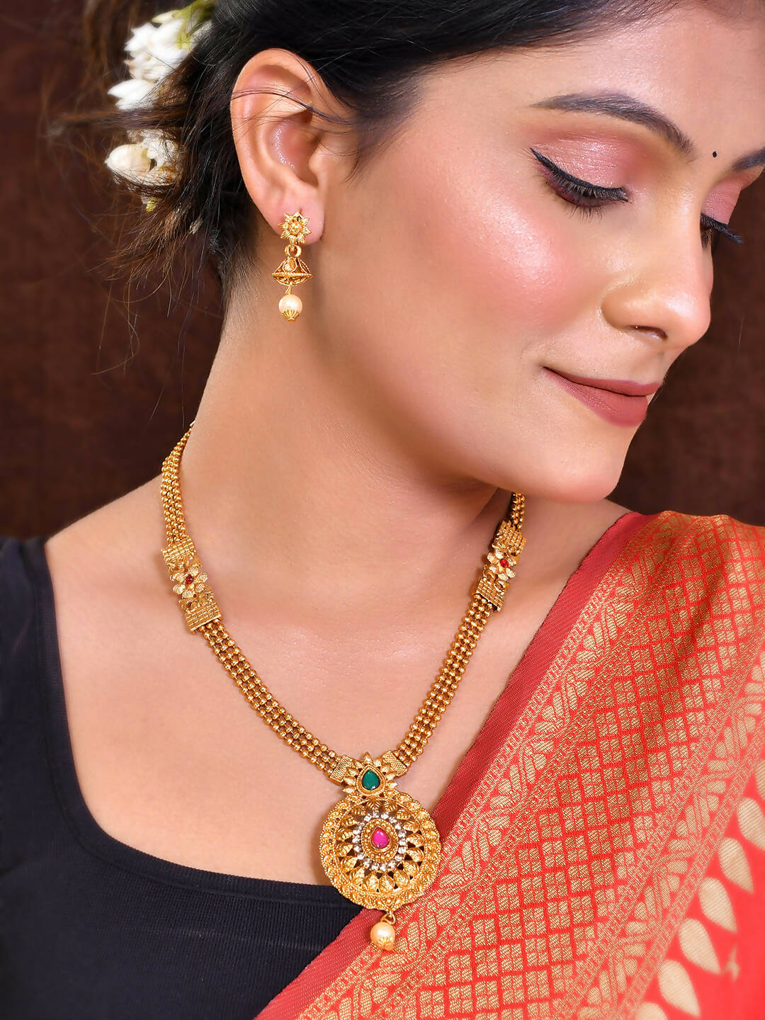 VOJ Women Gold Color stainless steel Jewellery Set  Grab2Buy VOJ Grab2Buy