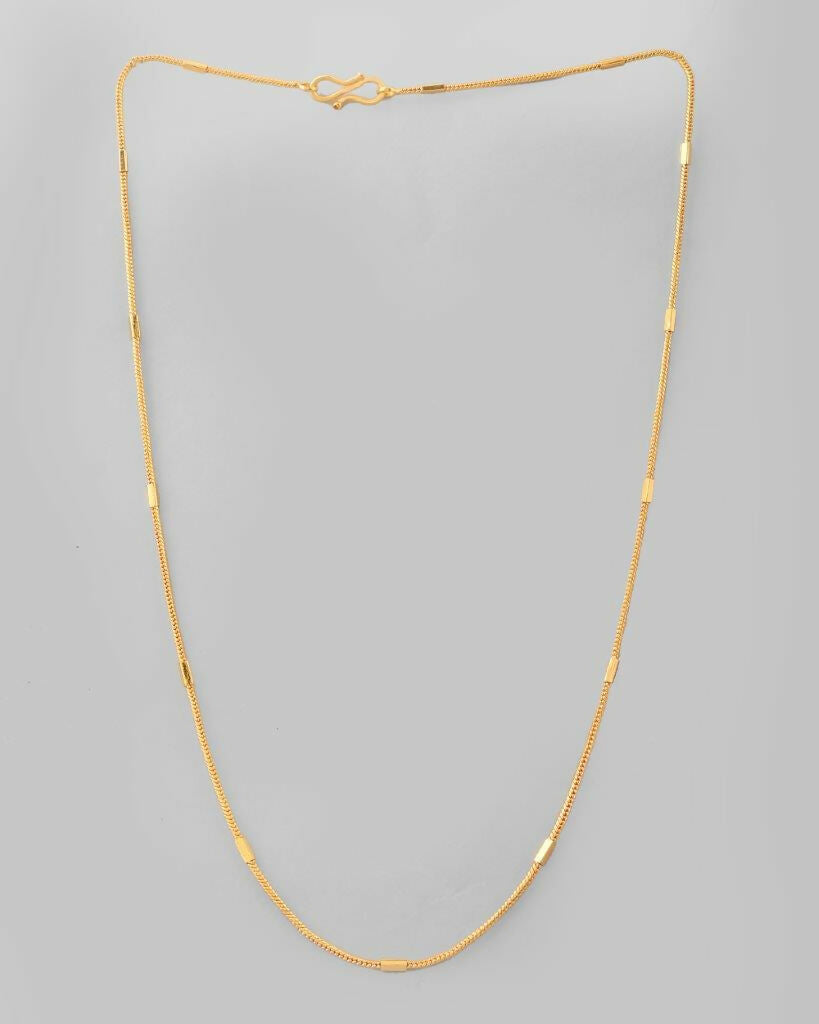 VOJ Women Gold-Polished Self Designed Pipe Chain 
