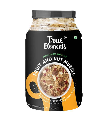 True Elements Fruit And Nut Muesli - Protein Rich 